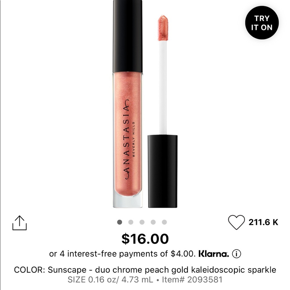 Anastasia Beverly Hills Lip Gloss NIB - Sunscape